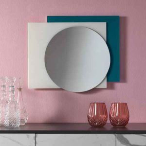 Specchio bagno Sarti in vetro colorato