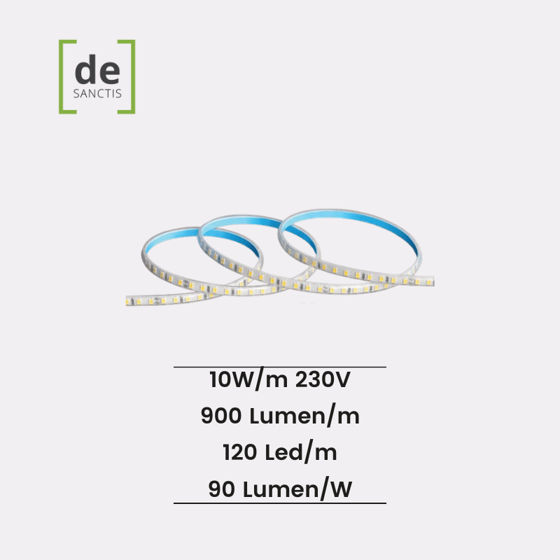 Strip Led 2835 10W/Mt 230V 6,5Mm – De Sanctis Light & Design