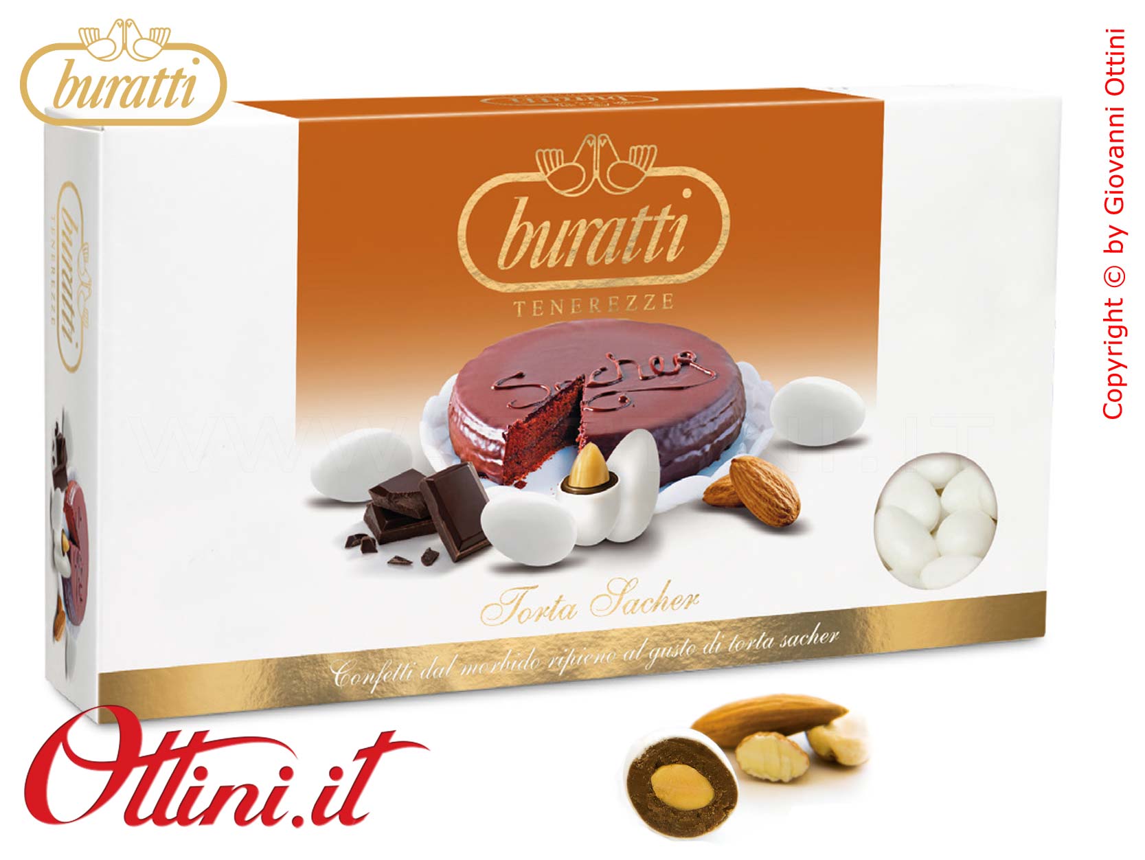 Tenerezze Bianche Torta Sacher – Buratti Kg 1