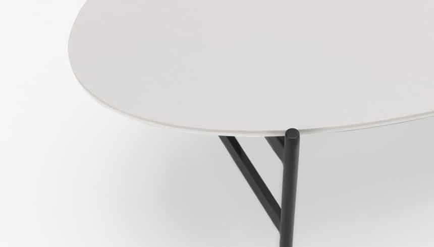 Tavolino salotto Elena base in metallo nera - immagine 8