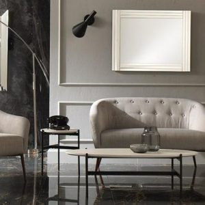 Tavolino salotto Elena base in metallo nera