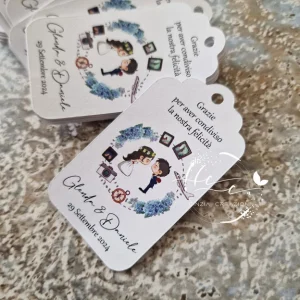 Travel – etichette matrimonio con sposini