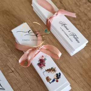 bigliettini bomboniera nozze tema viaggio