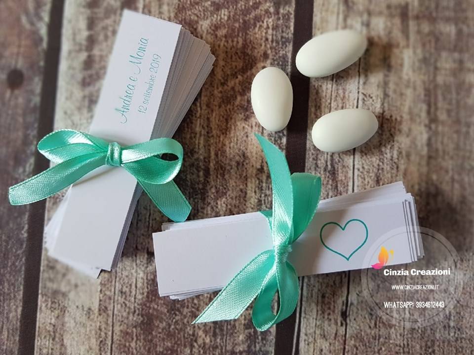 bigliettini bomboniera con cuore BB006 - immagine 2