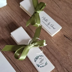 bigliettino bomboniera foglie di Eucalipto