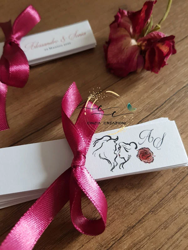 bigliettino disney la bella e la bestia - immagine 2