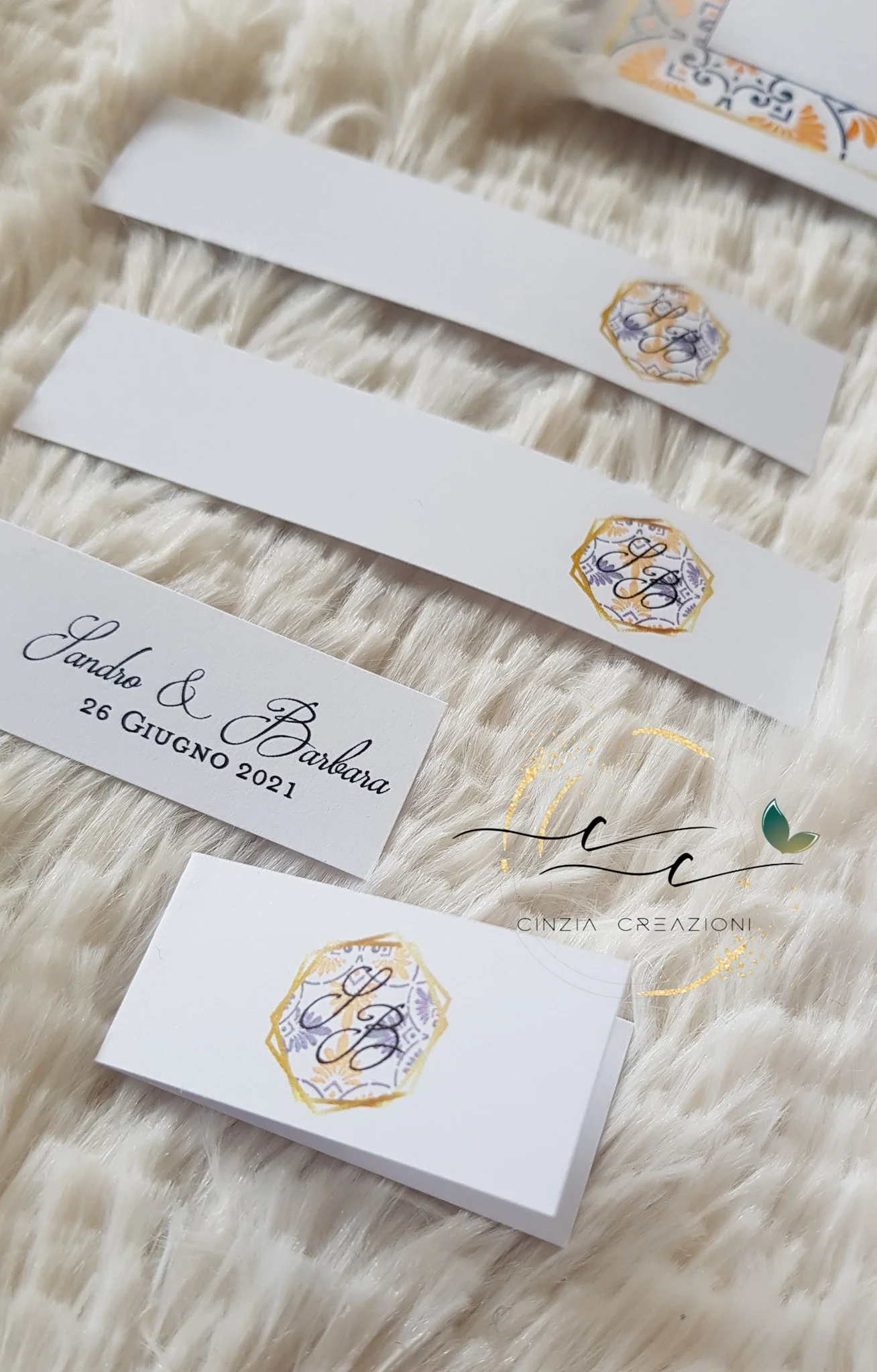 bigliettino bomboniera maioliche - immagine 4