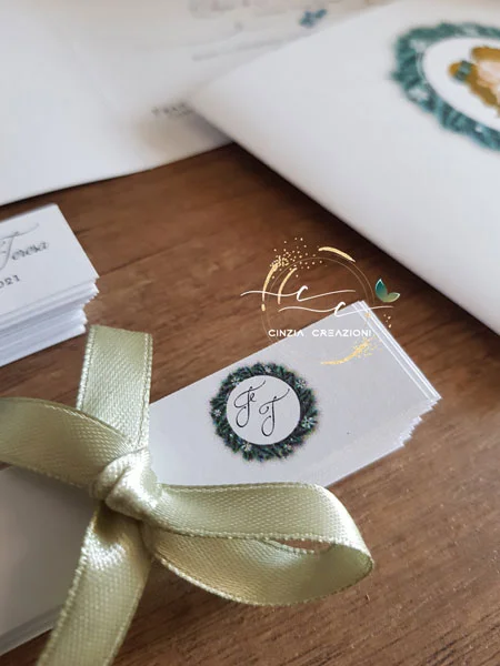 bigliettini bomboniera matrimonio natalizi - immagine 2