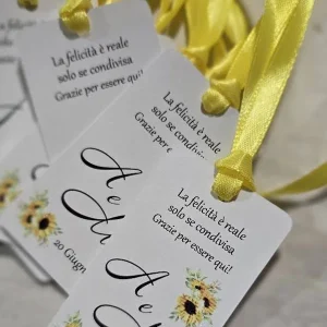 come un girasole – etichetta bomboniere