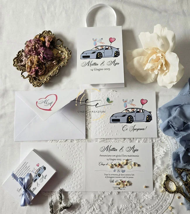 etichette matrimonio sposi in 500 - immagine 3