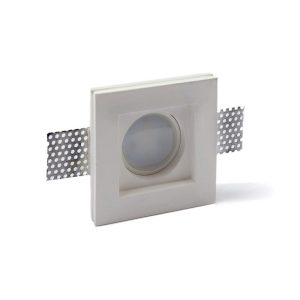 Porta faretto da incasso in gesso quadrato ART.42