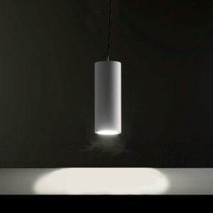 Lampadario in gesso tubo a sospensione 3 MISURE 7 11 19 cm