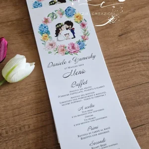 menu matrimonio mix color