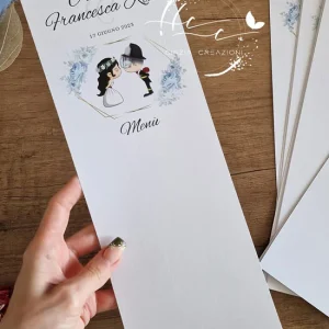 menu matrimonio rose carta da zucchero