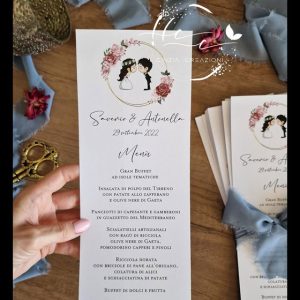 menu matrimonio sposi romantici