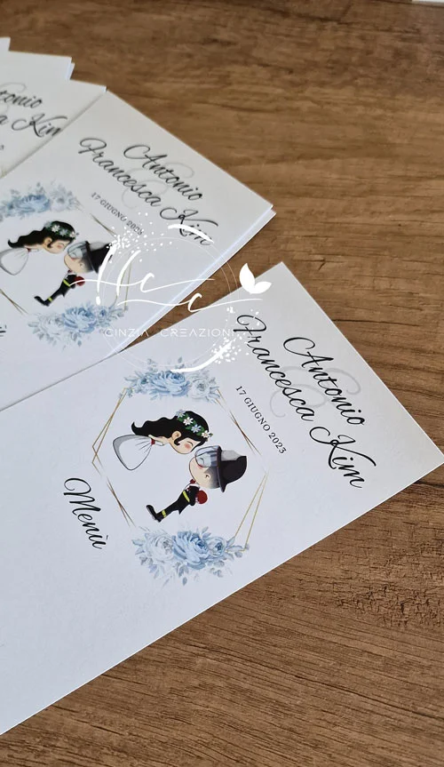 menu matrimonio rose carta da zucchero - immagine 2