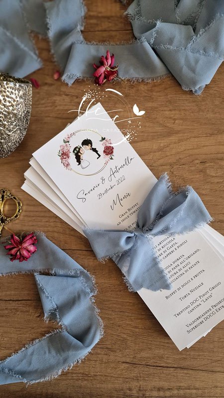 menu matrimonio sposi romantici - immagine 4