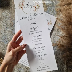 menù ristornate matrimonio pampas