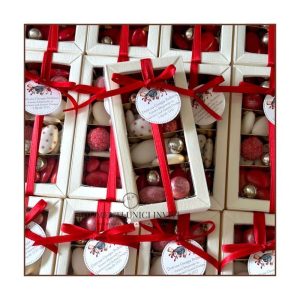 Elegante scatola confetti Cresima con nastro