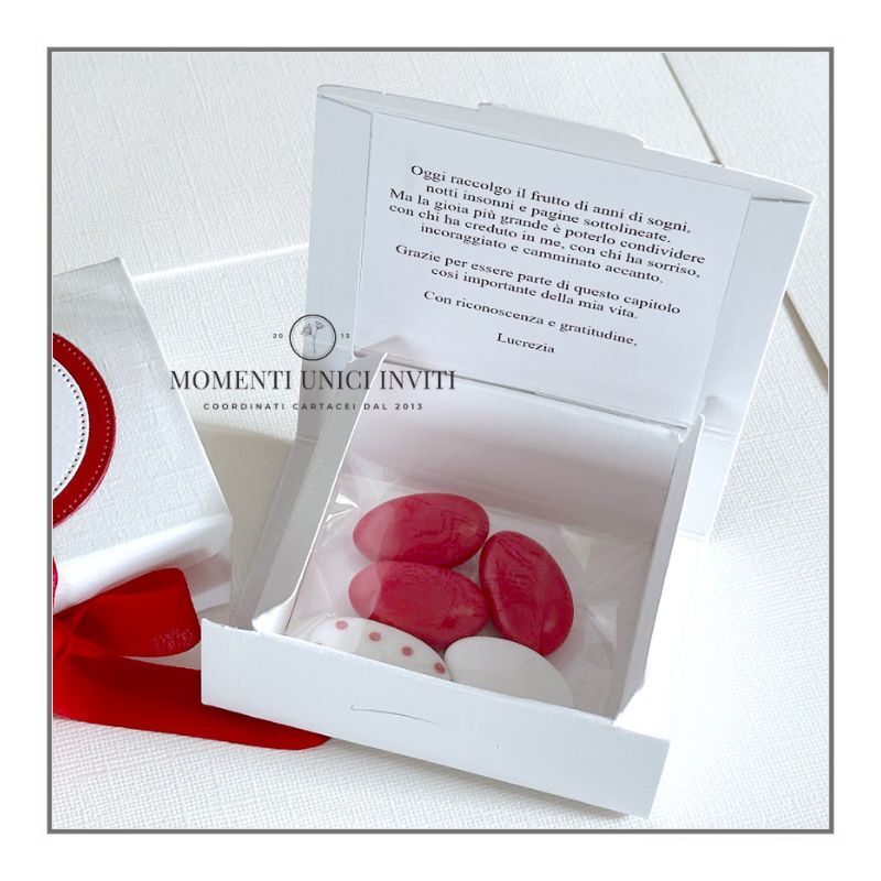 Scatolina Scrigno Confetti Tag Tondo e Nastro – Laurea - immagine 6