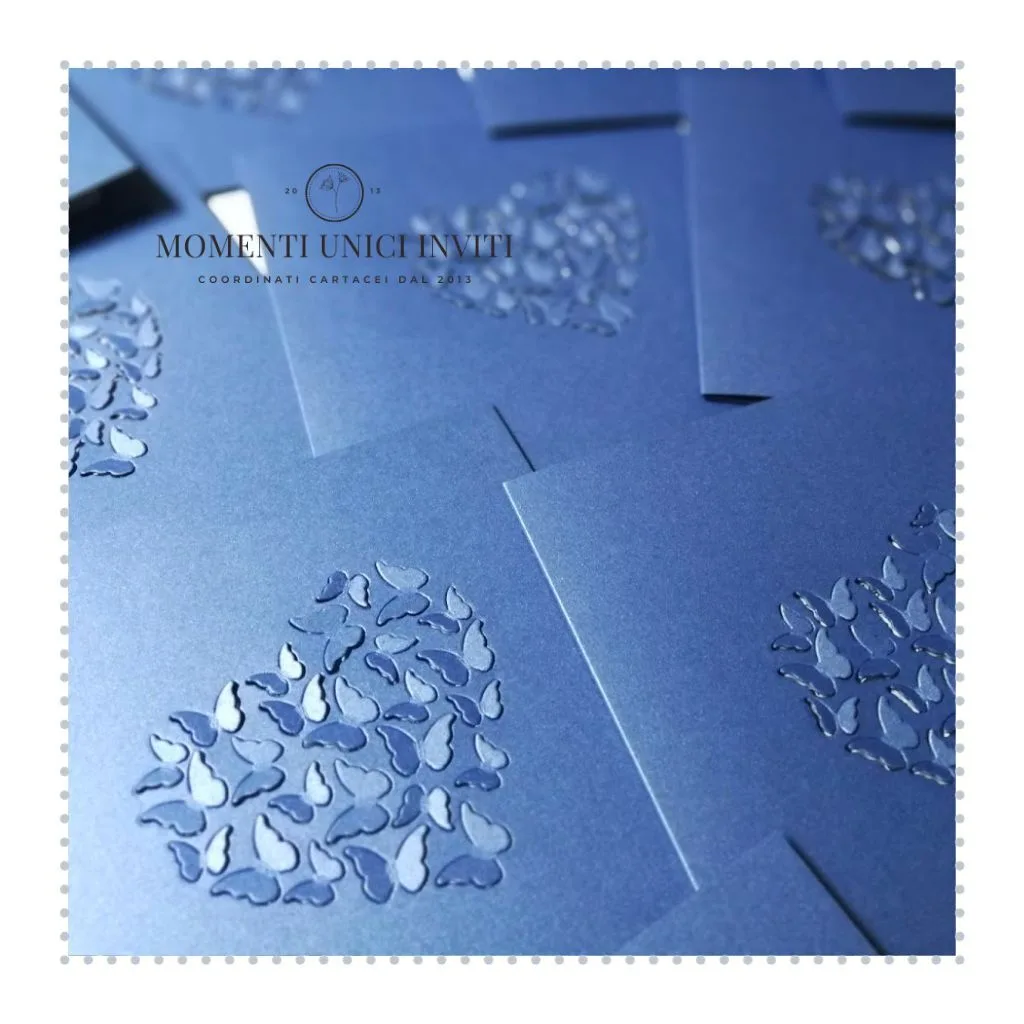 Partecipazione elegante tema farfalle – Cuore di farfalle - immagine 3