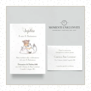 Partecipazione Battesimo e Prima Comunione – Kira 10×15 + busta