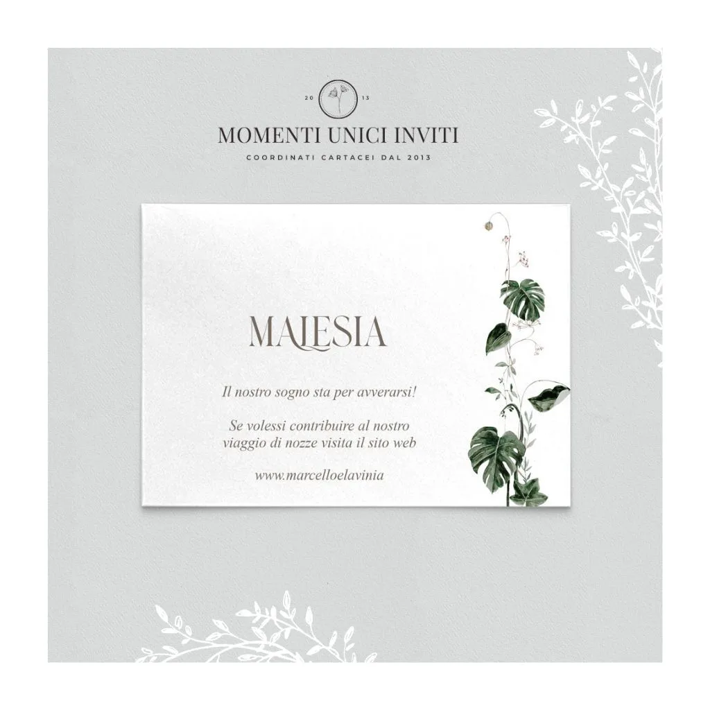 Malaysia – info card / lista di nozze - immagine 2