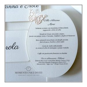 Menu ovale farfalla – Collezione Volo Lieve