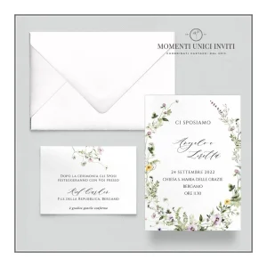 Impressioni di settembre – partecipazione e invito con busta – mod. 13×18