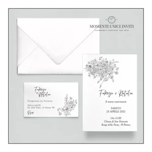 Lapis – partecipazione e invito con busta – mod. 10×15