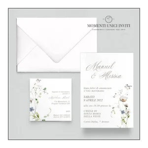 Sibyl – partecipazione e invito con busta – mod.13×18