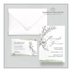 Siena – partecipazione e invito con busta – mod. 13×18