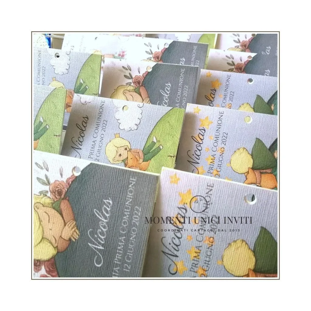 Scatoline libro porta confetti – Piccolo Principe sul prato - immagine 3