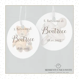 Tag Tondo Bomboniera – Teddy