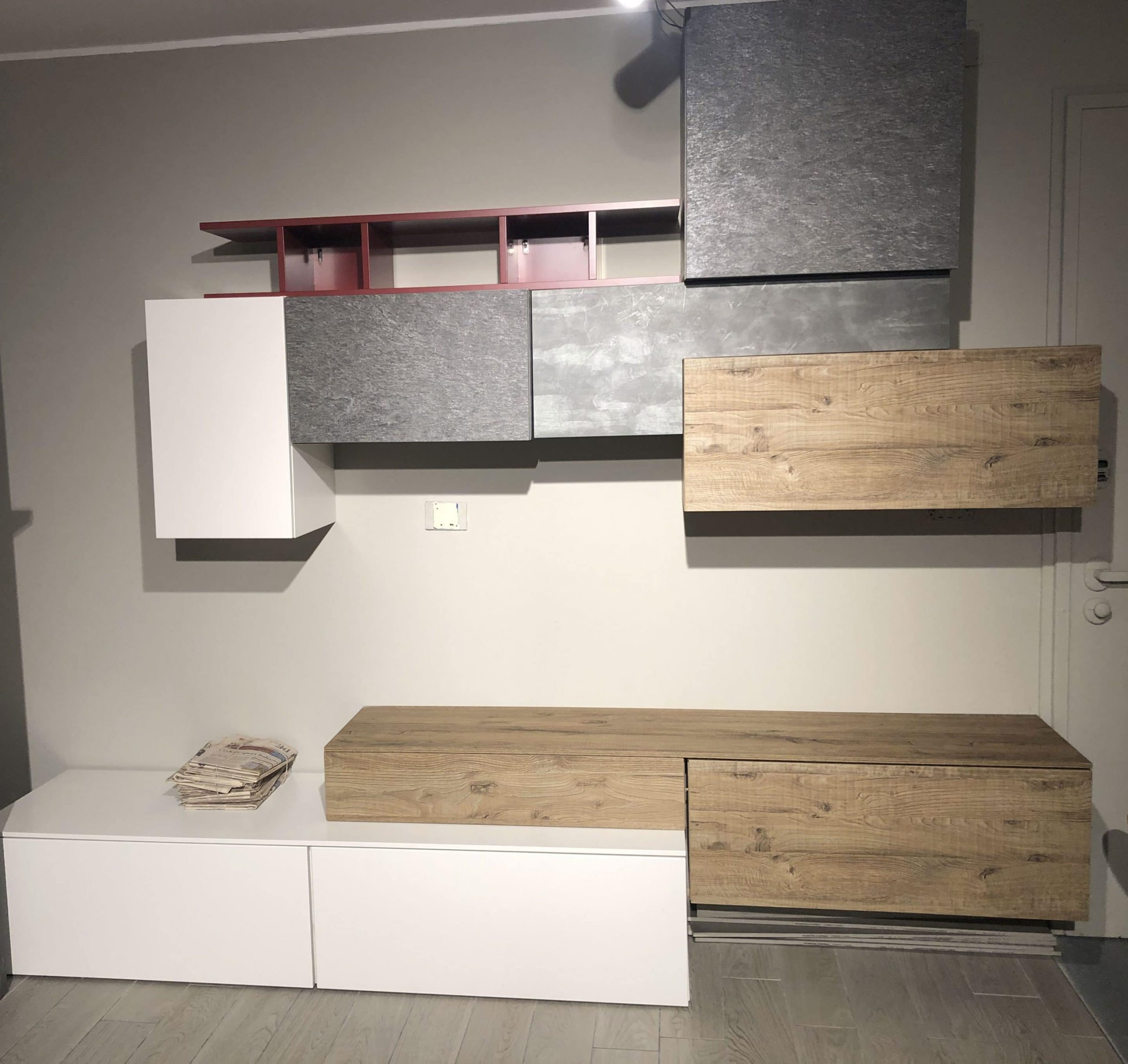 Composizione in Svendita con Parete Soggiorno e Letto a Scomparsa Sempione - immagine 3