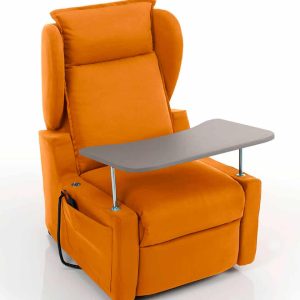 Poltrona per anziani alza persona 2 motori presidio medico con tavolino multiuso Karolina