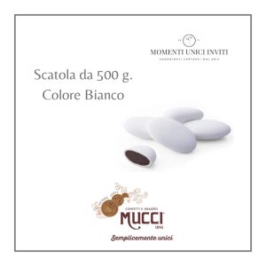 Scatola Confetti Mucci: Tipo Avola al Cioccolato Bianchi