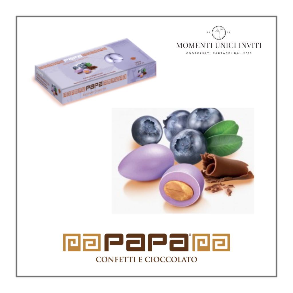 Scatola Confetti Papa DolceAmaro: CioccoMirtillo
