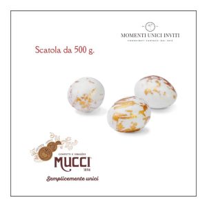 Scatola Confetti Mucci: Gran Galà Bianchi e Dorati