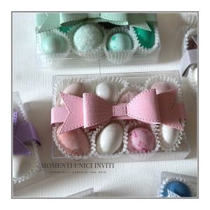 Scatolina degustazione con fiocco Anniversario Nozze di Cotone