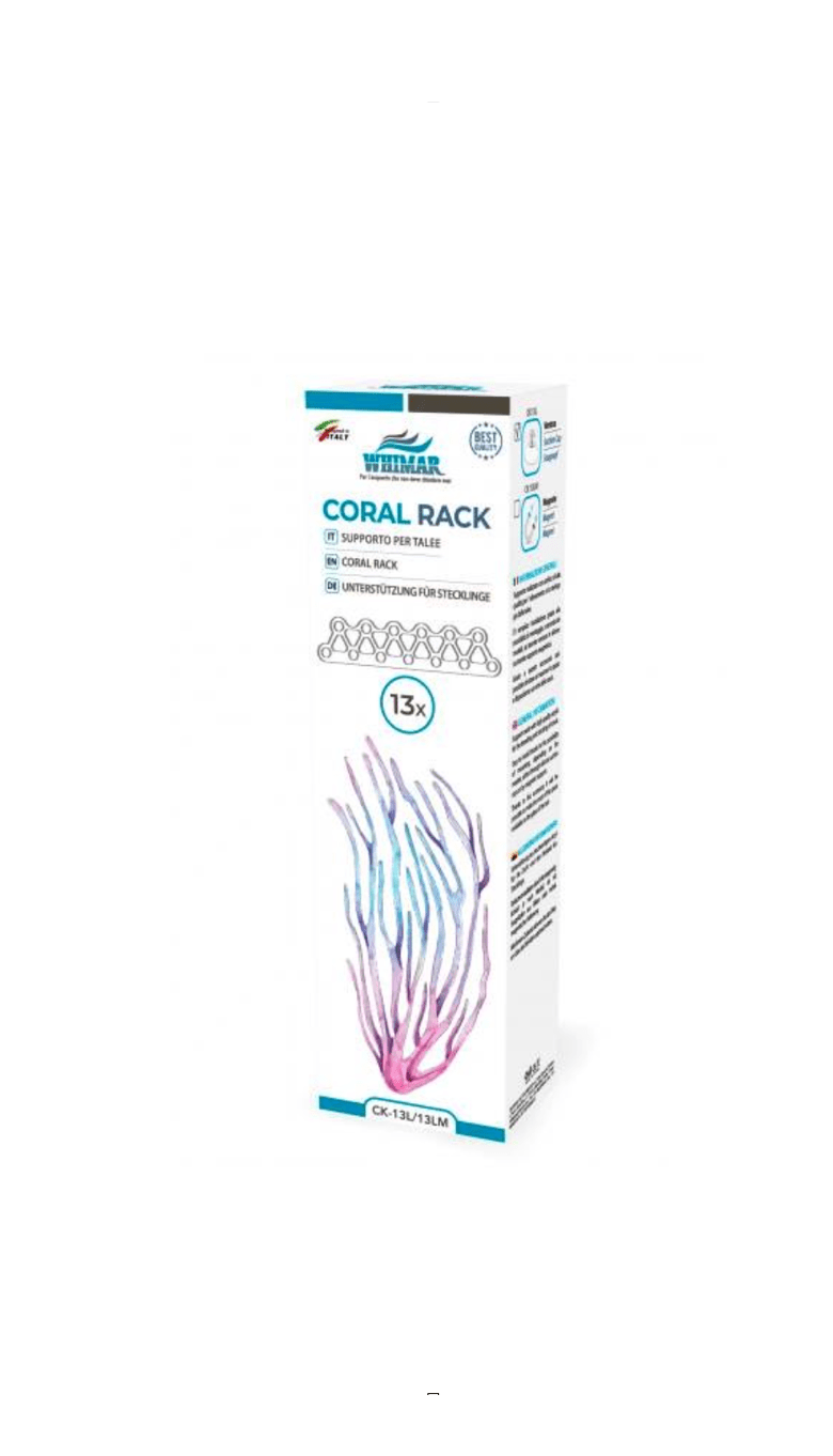 Whimar – Coral Rack CK-13L – taleario in acrilico a 13 postazioni con supporto a ventosa