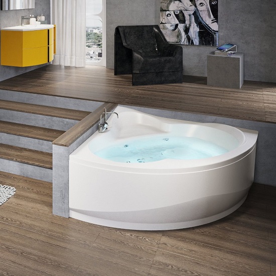 NOVELLINI – VASCA ANGOLARE PANNELLATA 135X135 ” UNA ” IDROMASSAGGIO varie versioni