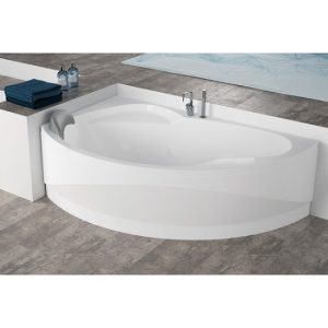 NOVELLINI – VASCA ANGOLARE ASIMMETRICA PANNELLATA 165×85 VOGUE RUBINETTERIA INCLUSA versione STANDARD